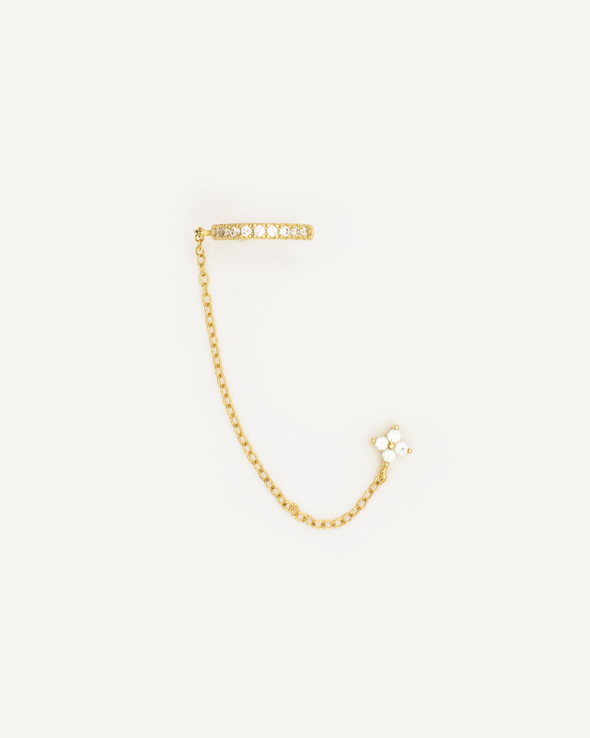 Mini Pendiente Cadena Cross Gold