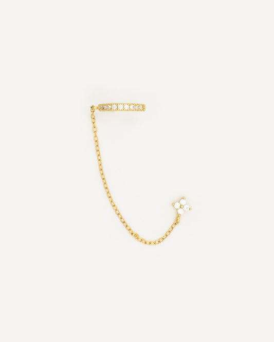 Mini Pendiente Cadena Cross Gold