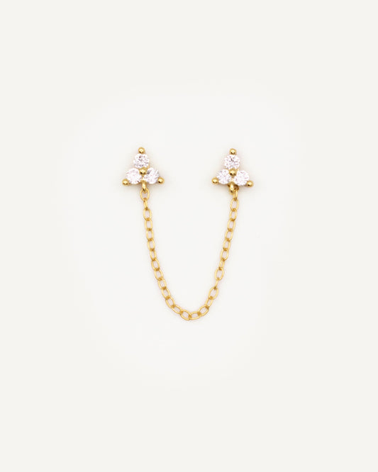 Mini Pendiente Cadena TriTri Gold