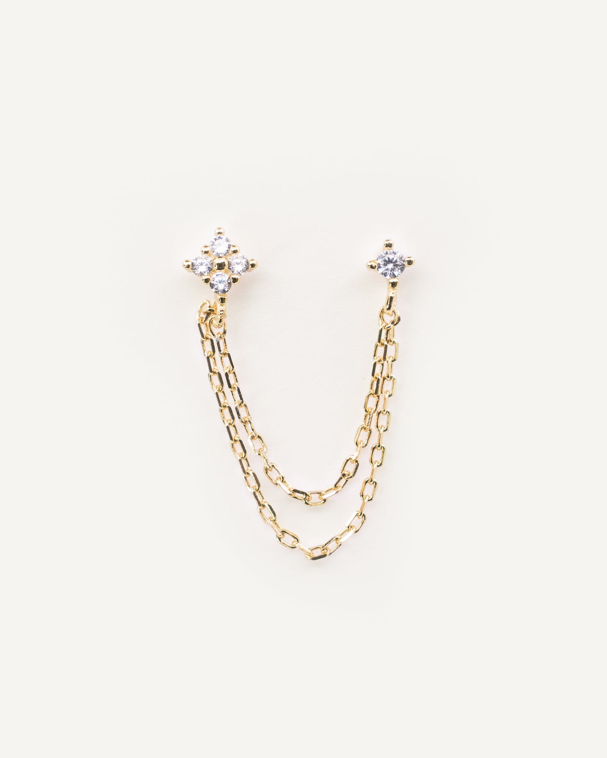 Mini Pendiente Cadena Crystal Gold