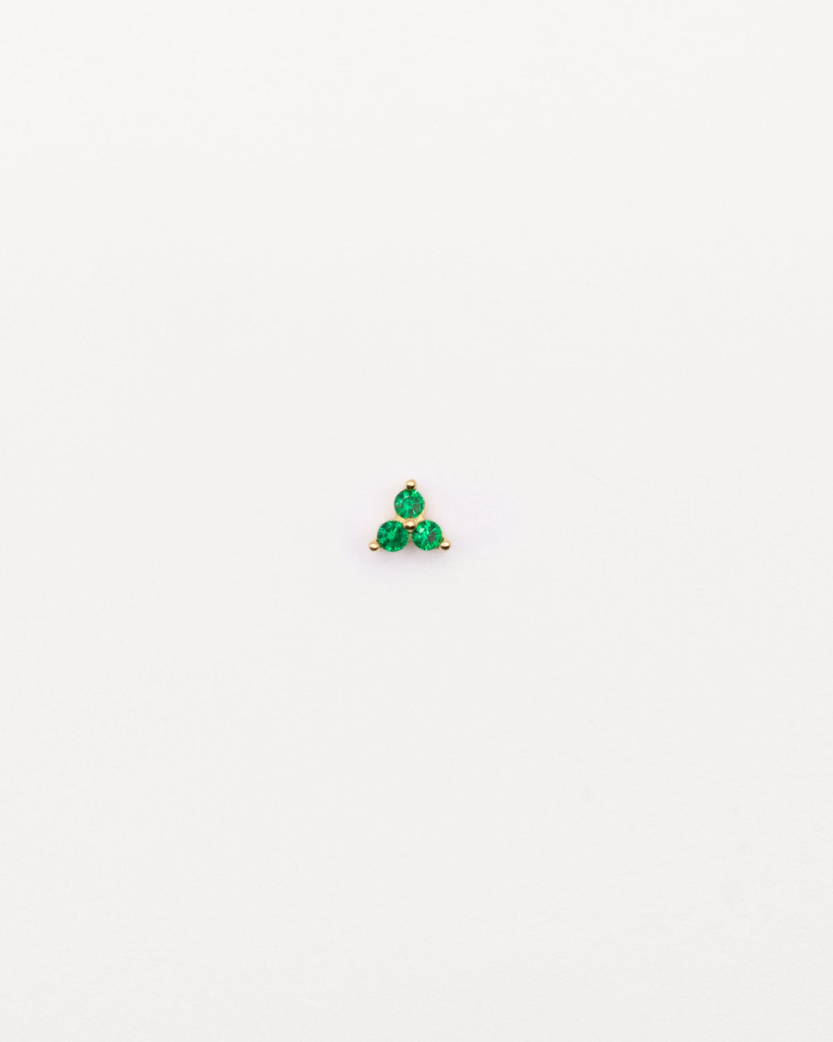 Mini Pendiente Tri Verde Gold