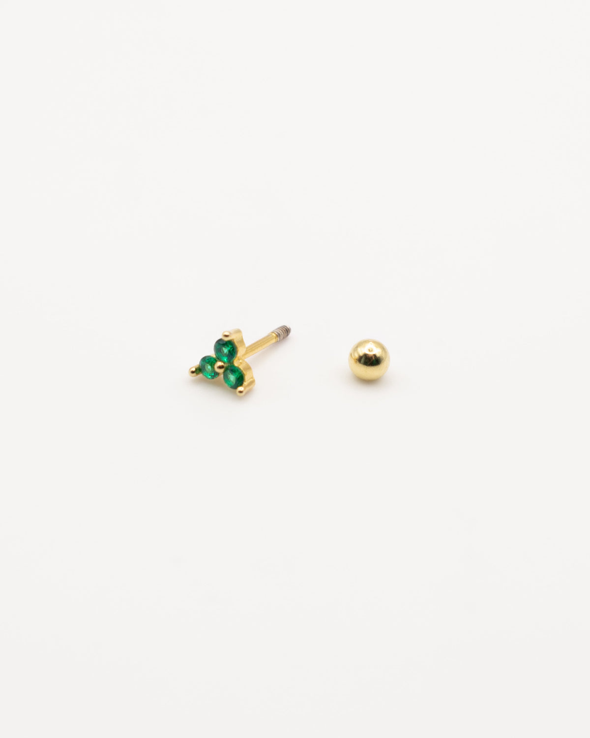 Mini Pendiente Tri Verde Gold