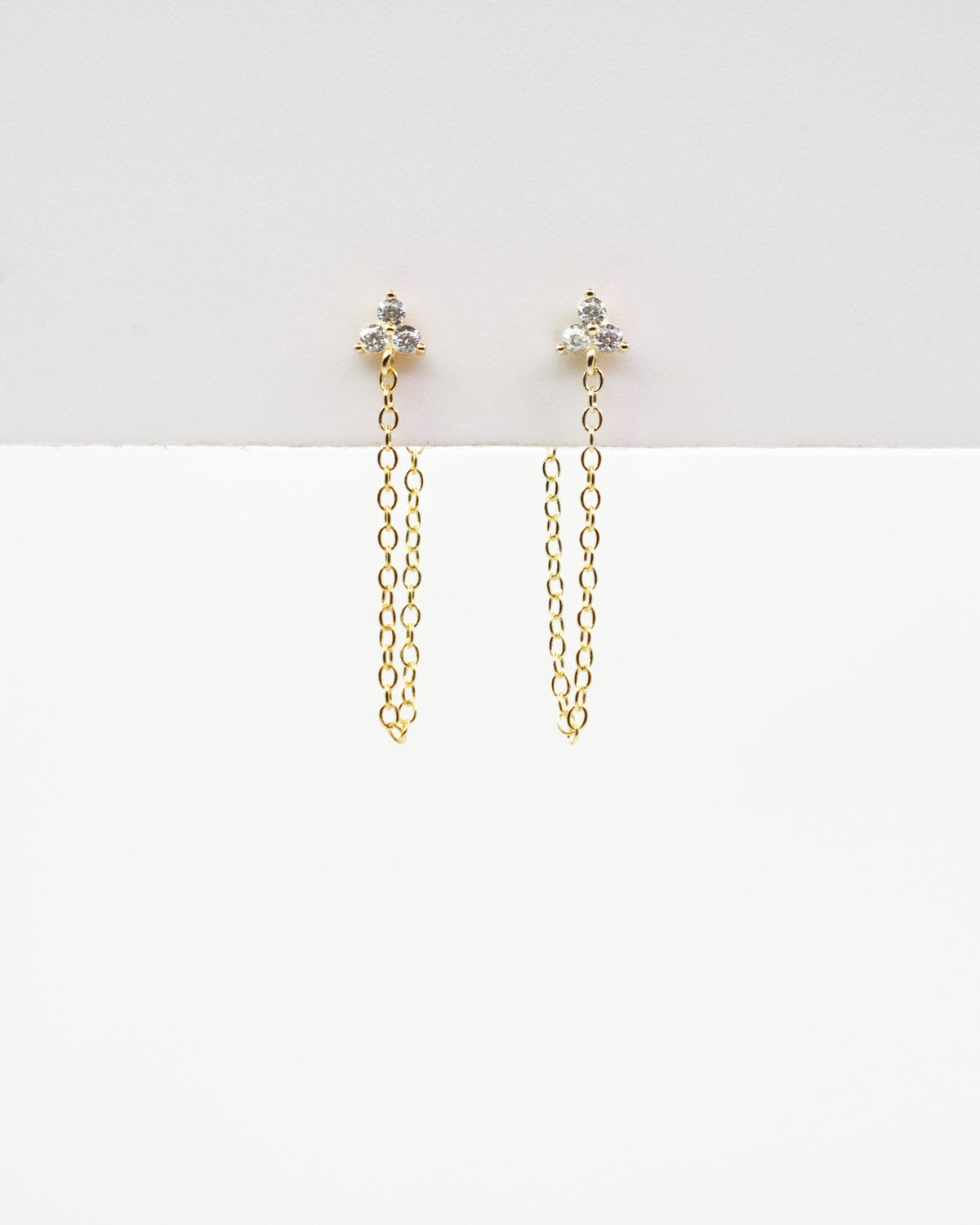 Mini Pendiente Cadena Tri Gold