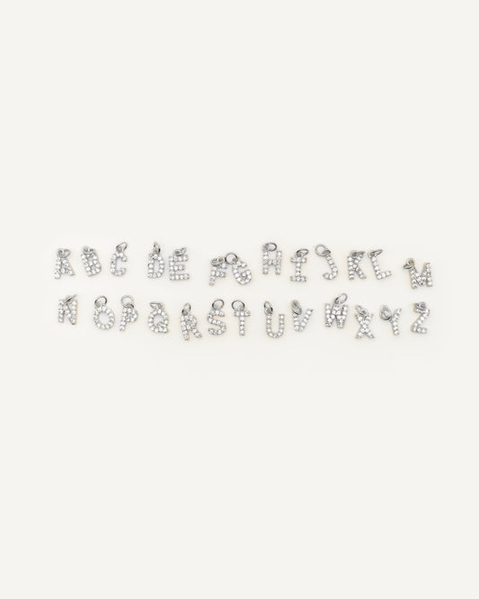 Charm Letra circonitas Silver