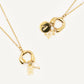 Charm Circonita Talla Rectangular Blanco Gold