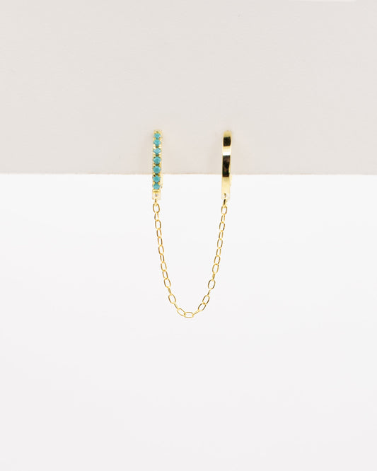 Aritos Cadena Basic Turquesa Gold