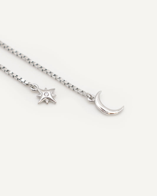 Pendiente Cadena Ziggy Silver
