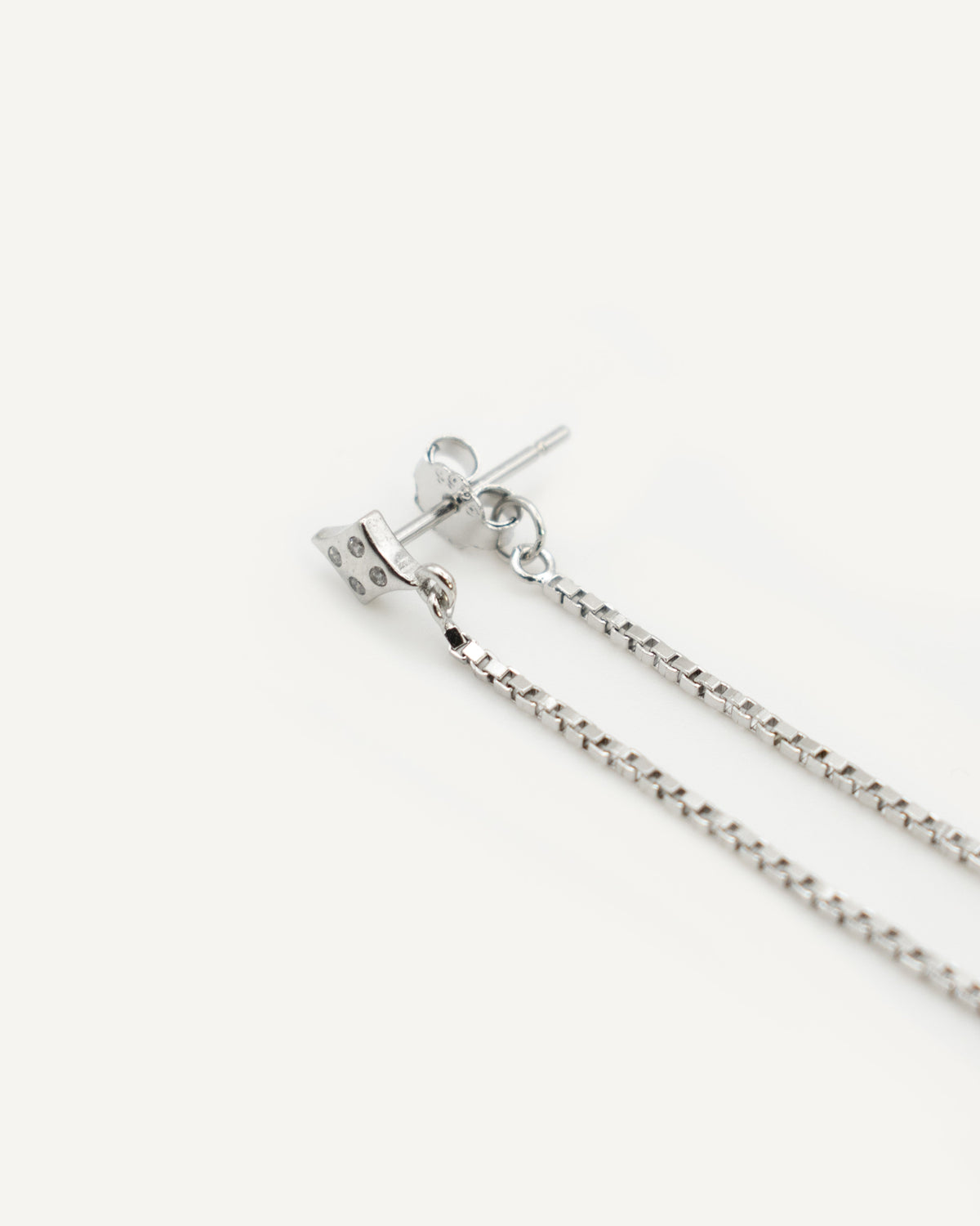Pendiente Cadena Ziggy Silver