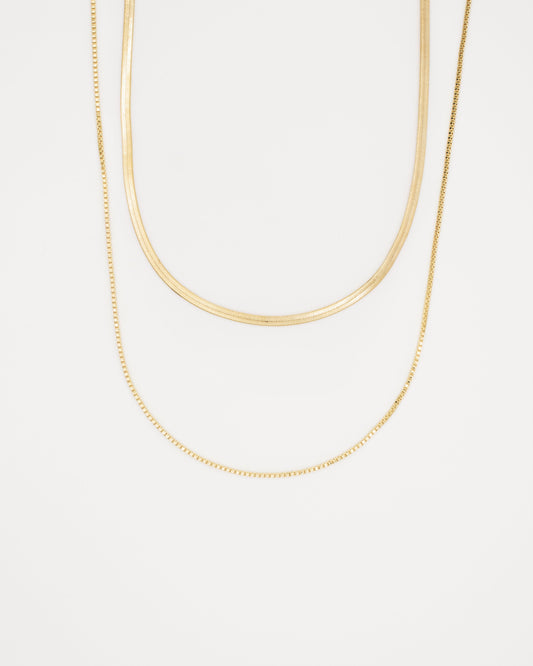 Collar Doble Chain Gold