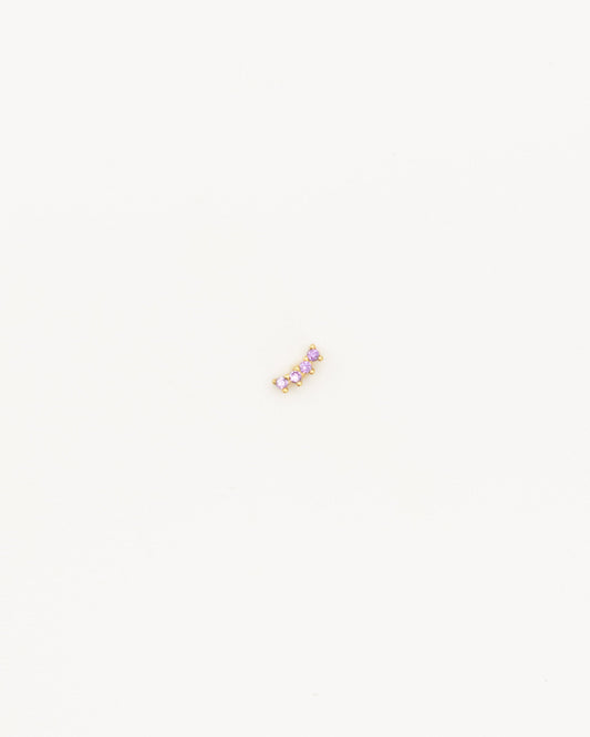 Mini Pendiente Curve Lila Gold
