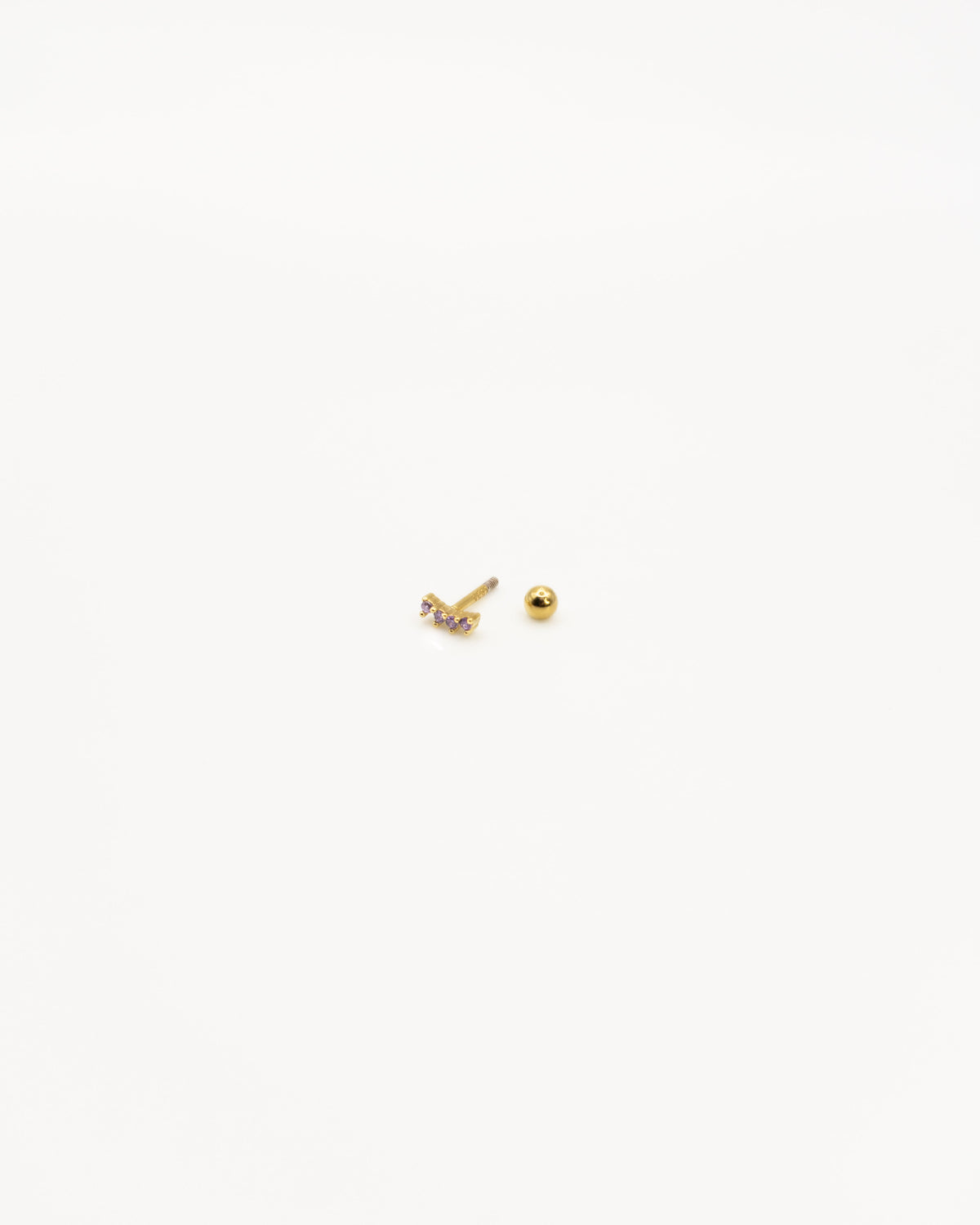 Mini Pendiente Curve Lila Gold