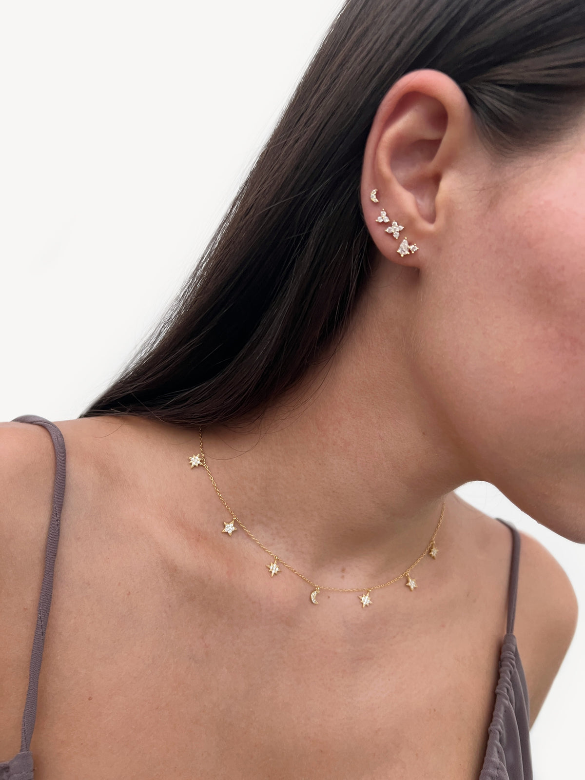 Mini Pendiente Cross Gold